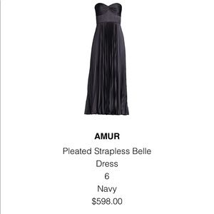 Amur strapless belle dress
